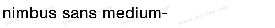 nimbus sans medium字体转换